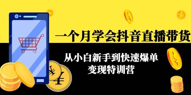 一个月学会抖音直播带货：从小白新手到快速爆单变现特训营(63节课)-创盟网