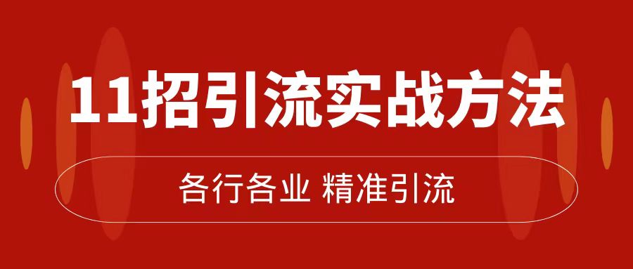 精准引流术：11招引流实战方法，让你私域流量加到爆（11节课完整版）-创盟网