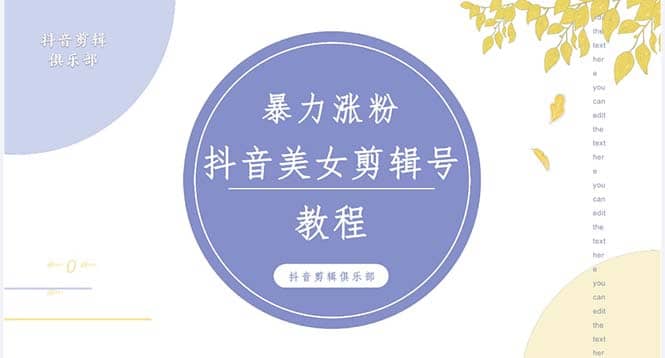 抖音快手暴力涨粉美女混剪视频教程 百分百过原创图片教程 附带违规申诉方法-创盟网