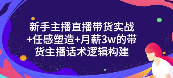新手主播直播带货实战+信任感塑造+月薪3w的带货主播话术逻辑构建-创盟网