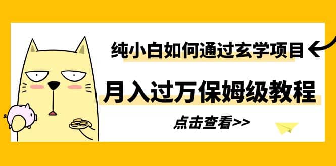 纯小白如何通过玄学项目月入过万保姆级教程-创盟网