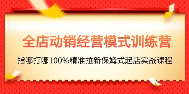 全店动销-经营模式训练营，指哪打哪100%精准拉新保姆式起店实战课程-创盟网