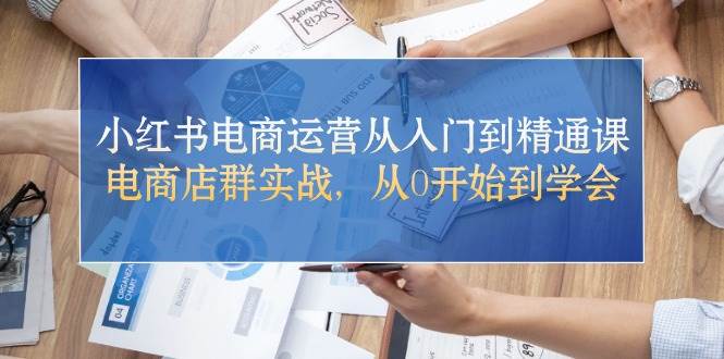 小红书电商运营从入门到精通课，电商店群实战，从0开始到学会-创盟网