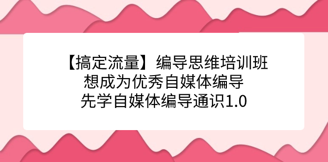 【搞定流量】编导思维培训班，想成为优秀自媒体编导先学自媒体编导通识1.0-创盟网