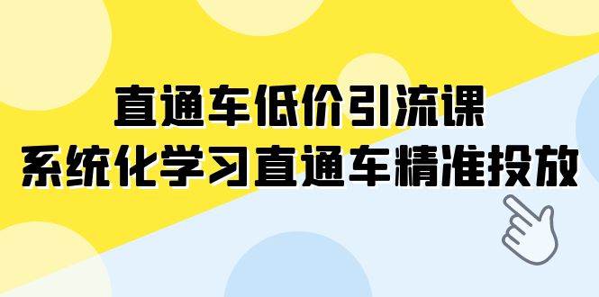直通车-低价引流课，系统化学习直通车精准投放（14节课）-创盟网