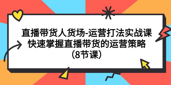 直播带货人货场-运营打法实战课：快速掌握直播带货的运营策略（8节课）-创盟网