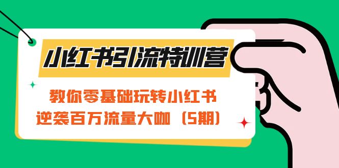 小红书引流特训营-第5期：教你零基础玩转小红书，逆袭百万流量大咖-创盟网