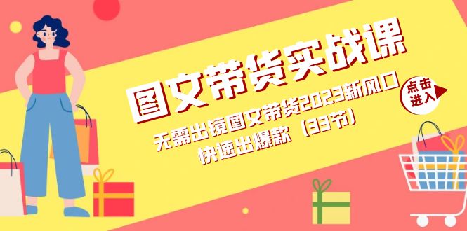 图文带货实战课：无需出镜图文带货2023新风口，快速出爆款（33节）-创盟网