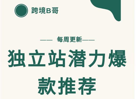 【跨境B哥】独立站潜力爆款选品推荐，测款出单率高达百分之80（每周更新）-创盟网