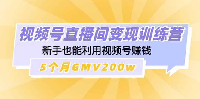 视频号直播间变现训练营-创盟网