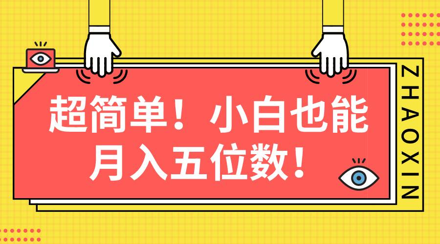 超简单图文项目！小白也能月入五位数-创盟网