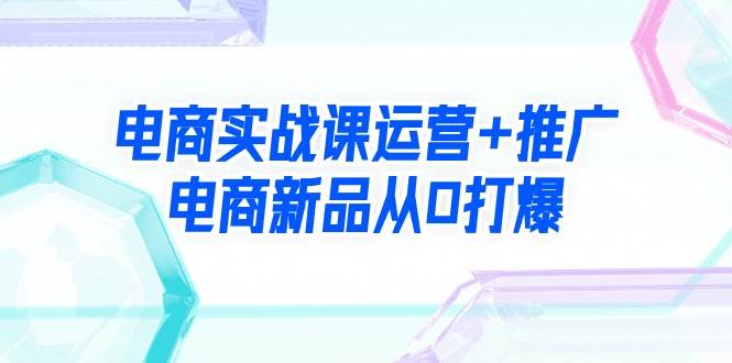 电商实战课运营+推广，电商新品从0打爆（99节视频课）-创盟网