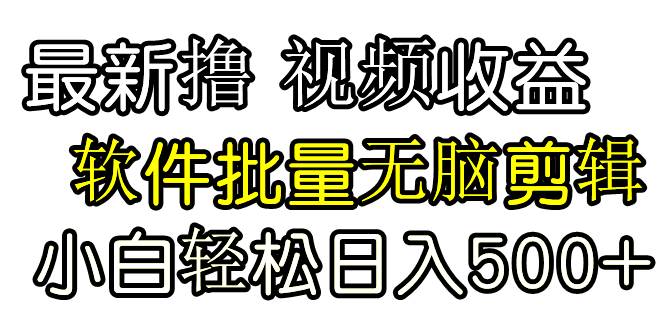 发视频撸收益，软件无脑批量剪辑，第一天发第二天就有钱-创盟网
