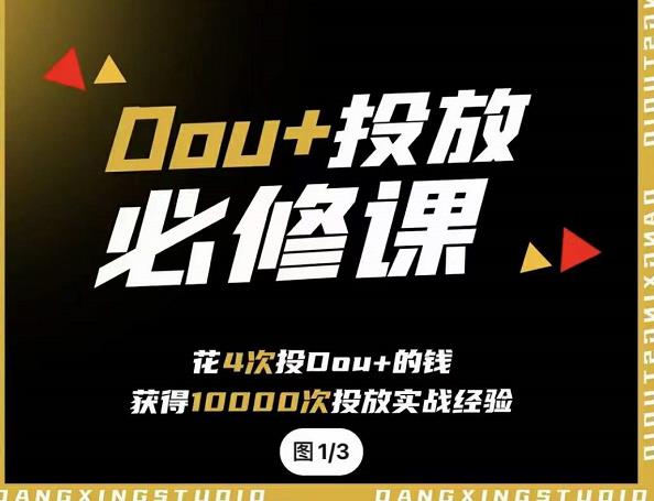 代同学DOU+投放训练营，用付费流量撬动大额自然流量，过得超额变现转化-创盟网