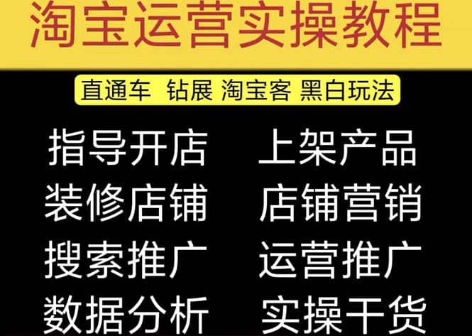 2023淘宝开店教程0基础到高级全套视频网店电商运营培训教学课程（2月更新）-创盟网