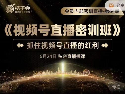 《视频号直播密训班》，抓住视频号直播的红利 价值12800-创盟网
