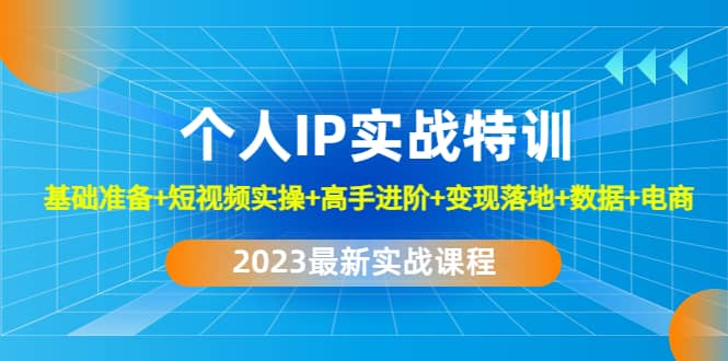 2023个人IP实战特训：基础准备+短视频实操+高手进阶+变现落地+数据+电商-创盟网