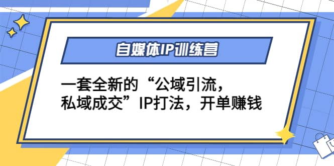 自媒体IP训练营(12+13期)一套全新的“公域引流，私域成交”IP打法-创盟网