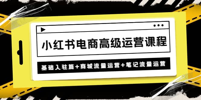 小红书电商高级运营课程：基础入驻篇+商城流量运营+笔记流量运营-创盟网