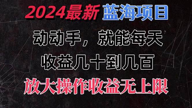 有手就行的2024全新蓝海项目，每天1小时收益几十到几百，可放大操作收…-创盟网