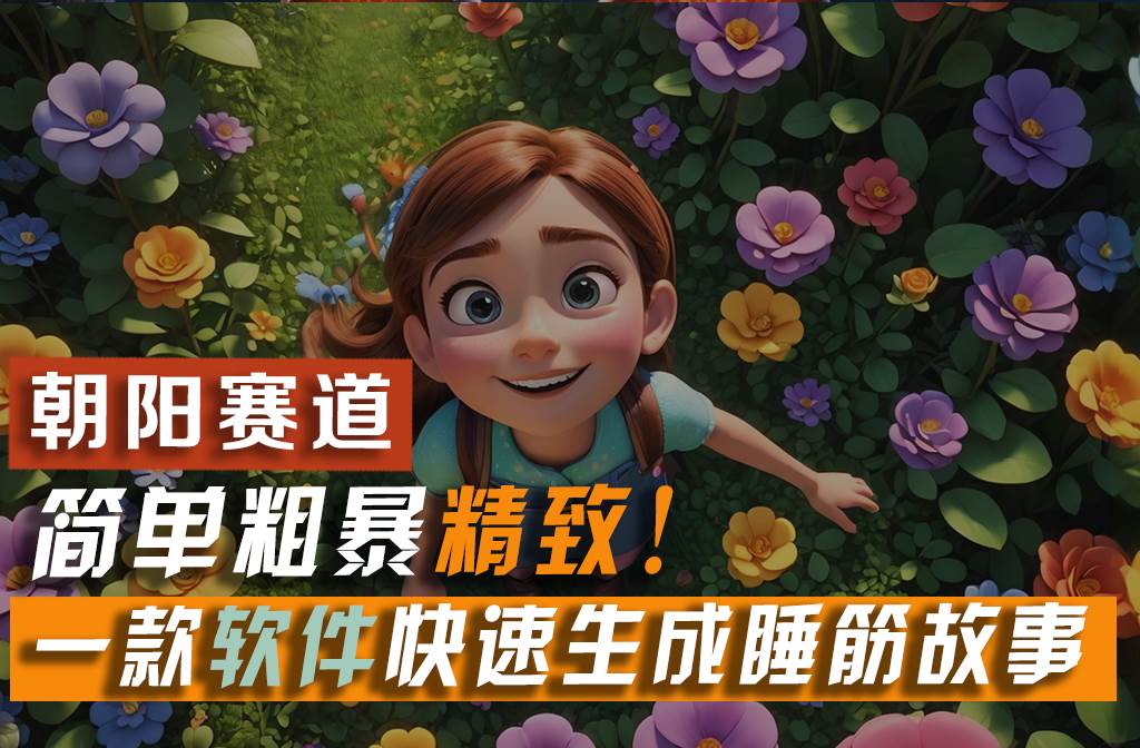 利用一款软件5分钟一条爆款睡前故事，简单粗暴精致！小白月入2w+-创盟网