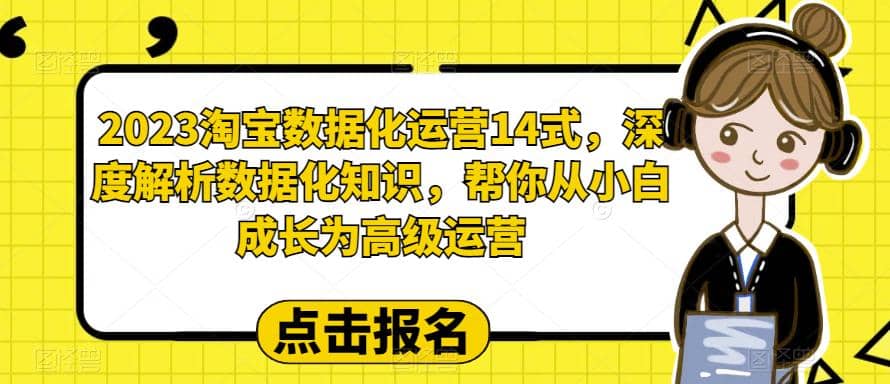 2023淘宝数据化-运营 14式，深度解析数据化知识，帮你从小白成长为高级运营-创盟网