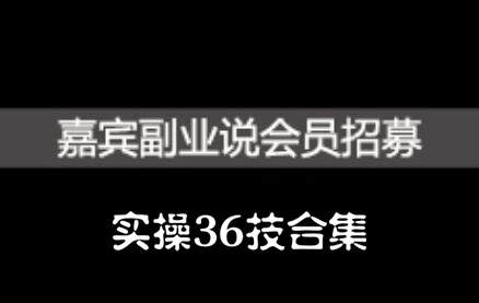 嘉宾副业说实操36技合集，价值1380元-创盟网