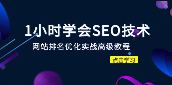 1小时学会SEO技术 网站排名优化实战高级教程-秒杀市面95%收费几千的SEO教程-创盟网