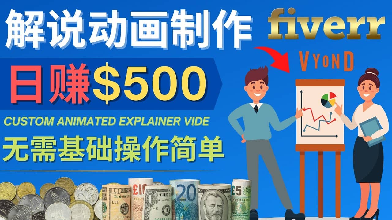 制作解说类动画视频（Animated Explainer）日赚500美元以上 – 0基础可操作-创盟网