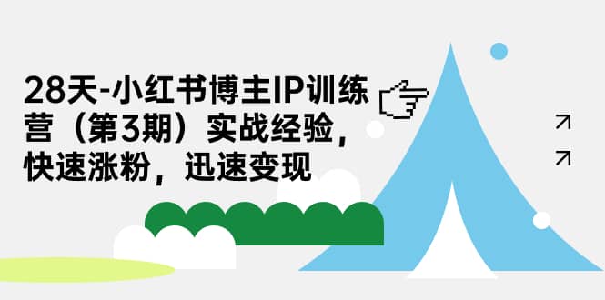 28天-小红书博主IP训练营（第3期）实战经验，快速涨粉，迅速变现-创盟网