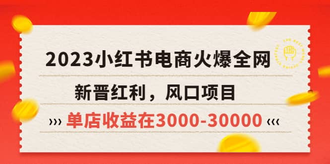 2023小红书电商火爆全网，新晋红利，风口项目，单店收益在3000-30000-创盟网