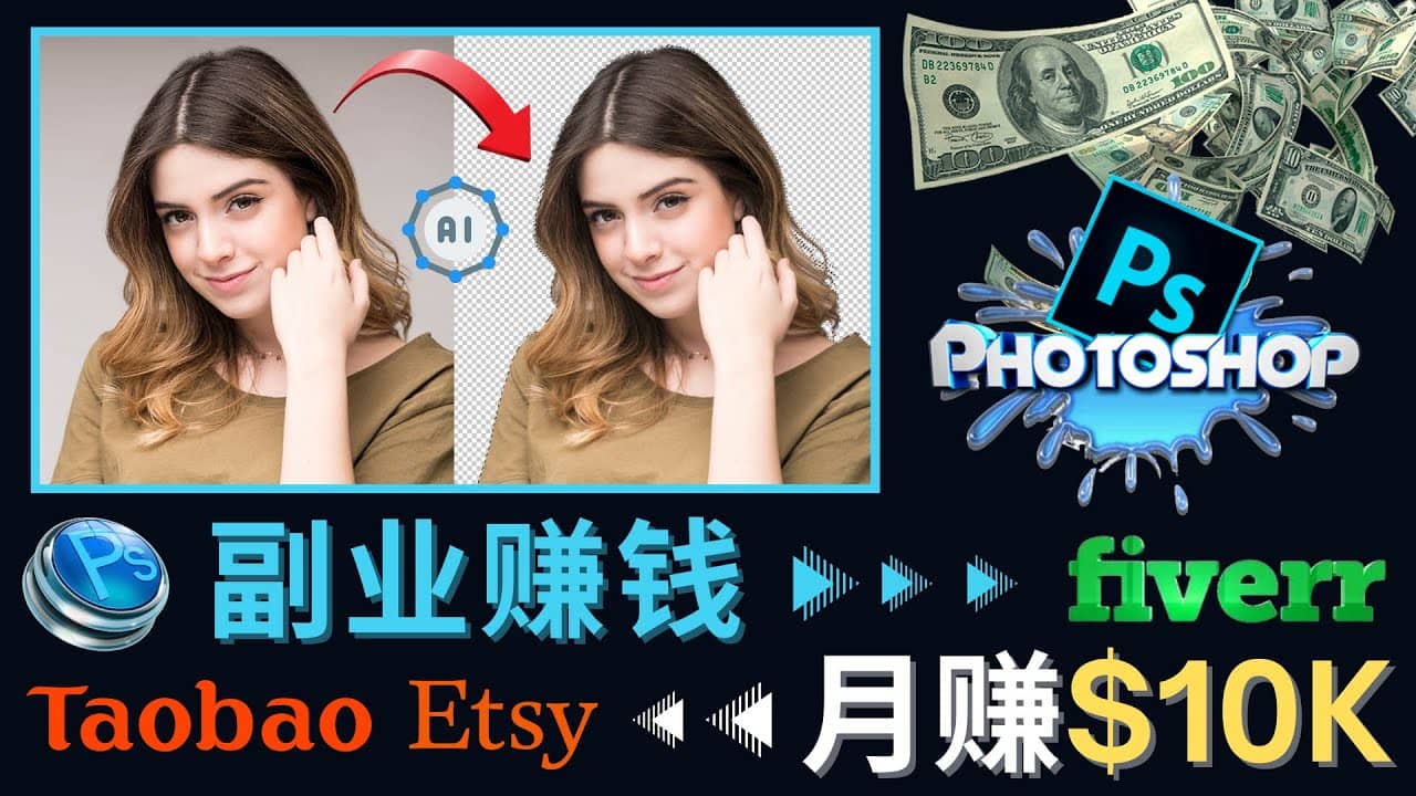 掌握PS修图技能，月赚5000美元以上 – 利用Adobe Photoshop赚钱的3种途径-创盟网