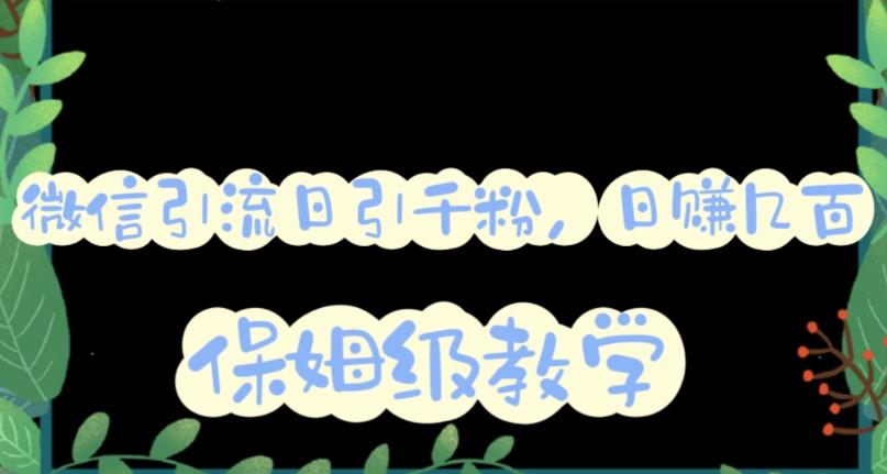 微信互推圈半自动引流方案，矩阵操作日引千人思路【详细视频教程】-创盟网