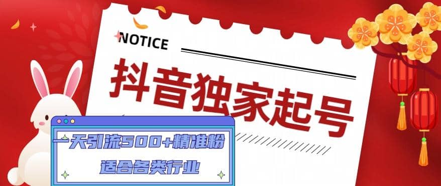 抖音独家起号，适合各类行业（9节视频课）-创盟网