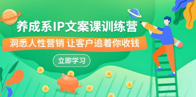 养成系-IP文案课训练营，文案心法的天花板 洞悉人性营销 让客户追着你收钱-创盟网