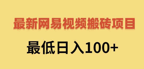 2022网易视频搬砖赚钱，日收益120（视频教程+文档）-创盟网