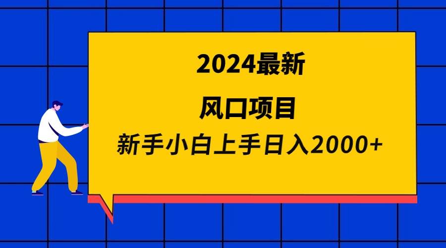2024最新风口项目 新手小白日入2000+-创盟网