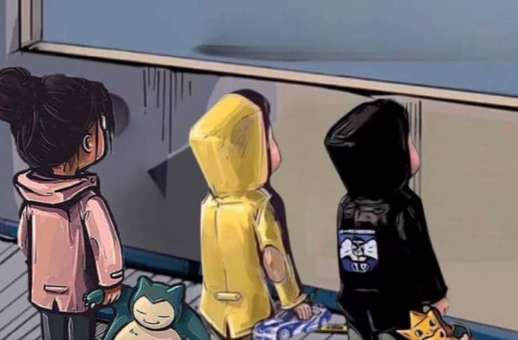 橱窗看车男孩汽车头像制作项目-创盟网