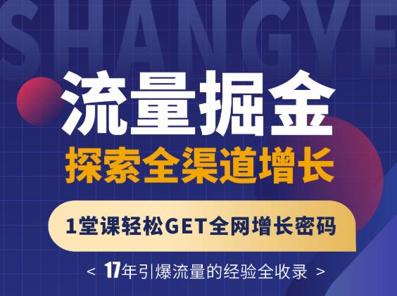 张琦流量掘金探索全渠道增长，1堂课轻松GET全网增长密码-创盟网