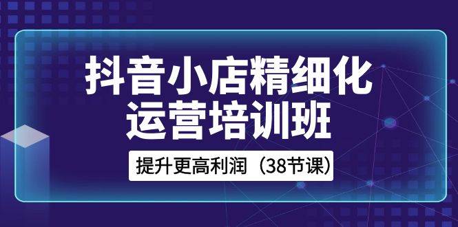 抖音小店-精细化运营培训班，提升更高利润（38节课）-创盟网