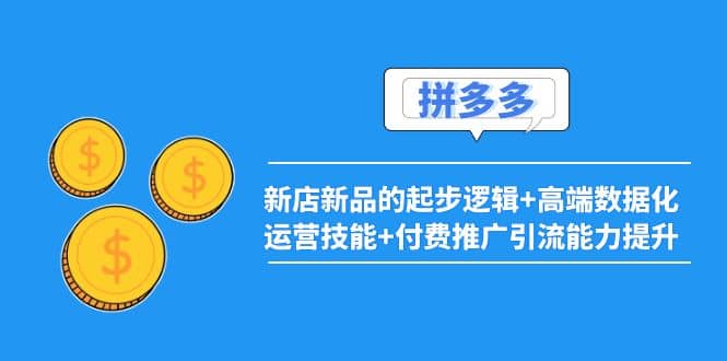 2022拼多多：新店新品的起步逻辑+高端数据化运营技能+付费推广引流能力提升-创盟网
