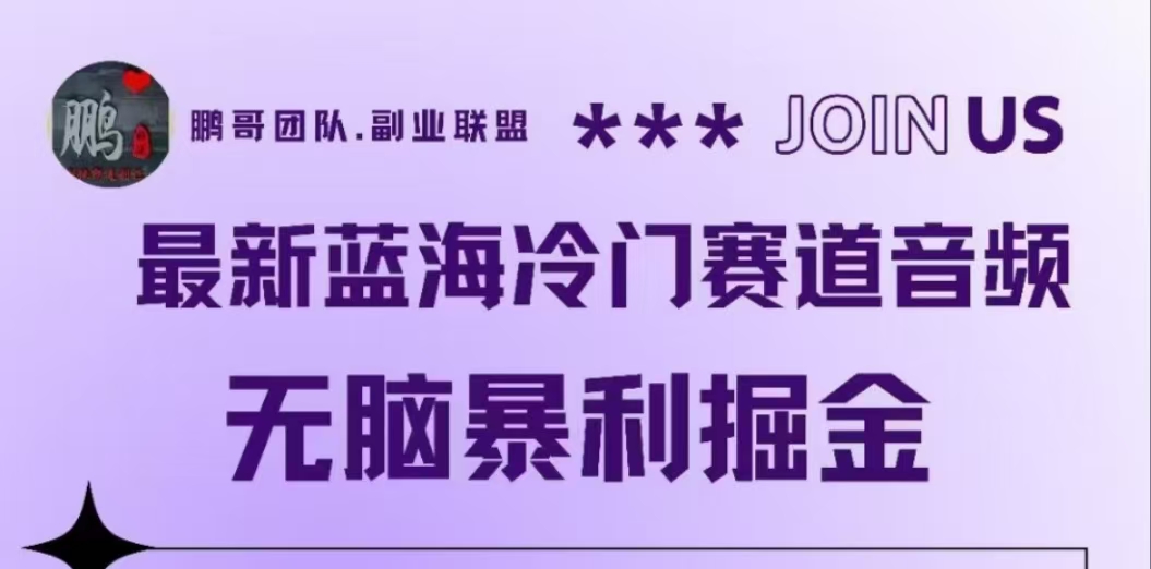 最新蓝海冷门赛道音频，无脑暴利掘金-创盟网