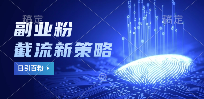副业粉截流玩法与更新，不废号， 不封号。日引100+-创盟网