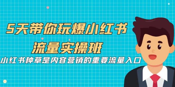5天带你玩爆小红书流量实操班，小红书种草是内容营销的重要流量入口-创盟网