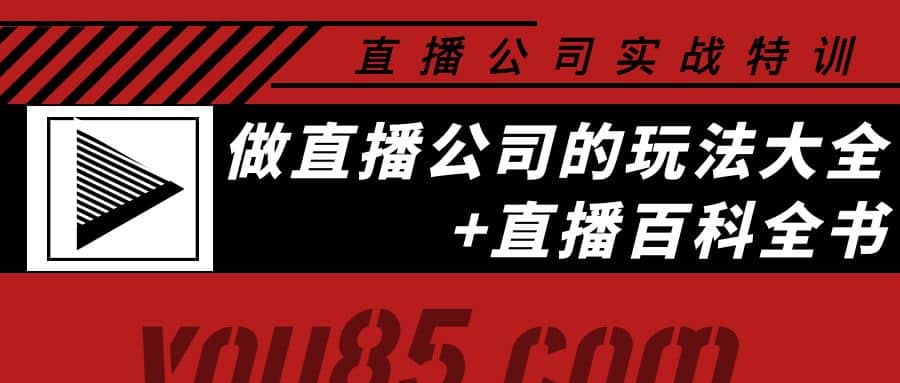 老陈·直播公司实战特训：做直播公司的玩法大全+直播百科全书-创盟网