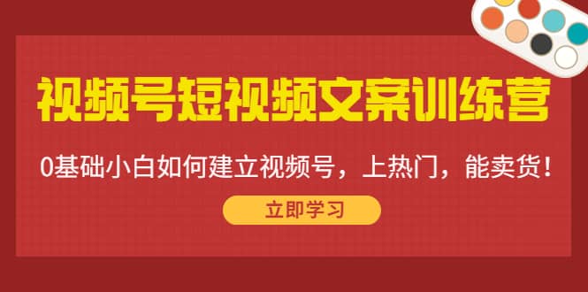 视频号短视频文案训练营：0基础小白如何建立视频号，上热门，能卖货！-创盟网