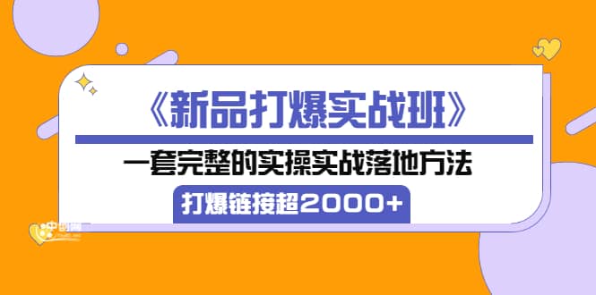 《新品打爆实战班》一套完整的实操实战落地方法，打爆链接超2000+（38节课)-创盟网