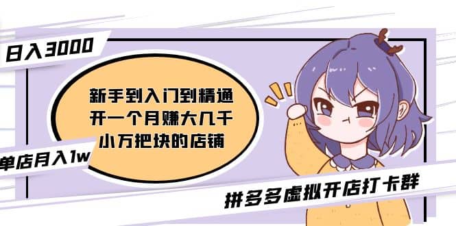 拼多多虚拟开店打卡群：入门到精通（昨日群里有小伙伴3000+）2月26更新-创盟网
