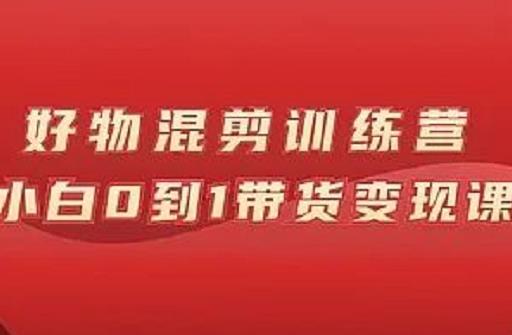 万三好物混剪训练营：小白0到1带货变现课-创盟网