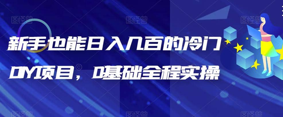 新手也能日入几百的冷门DIY项目，0基础全程实操【揭秘】-创盟网